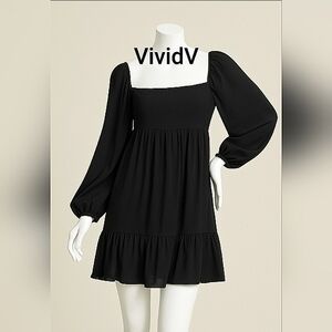 AEMI+CO Wendy Twril Romatic Dress Fully Lined Black Small Medium Large NWT 89.00